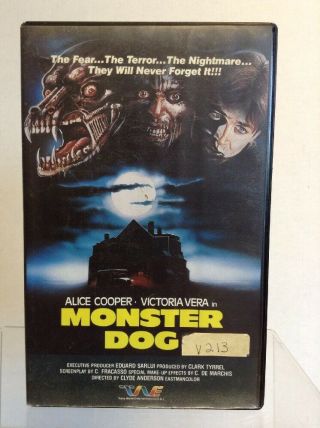 Monster Dog Vhs Rare Big Box Horror Alice Cooper Victoria Vera Twe Video