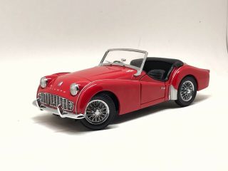 Kyosho 1/18 Scale Diecast - 7025r Triumph Tr3a Red Rare Adult Collectible