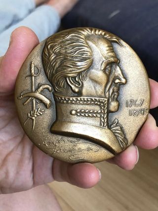 Rare Andrew Jackson - Nyu Hall Of Fame - Maco - 3.  25” Bronze Medal
