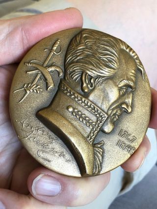 Rare Andrew Jackson - NYU Hall of Fame - MACO - 3.  25” Bronze Medal 3