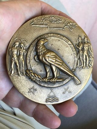 Rare Andrew Jackson - NYU Hall of Fame - MACO - 3.  25” Bronze Medal 4