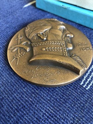 Rare Andrew Jackson - NYU Hall of Fame - MACO - 3.  25” Bronze Medal 5