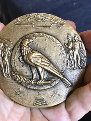 Rare Andrew Jackson - NYU Hall of Fame - MACO - 3.  25” Bronze Medal 6