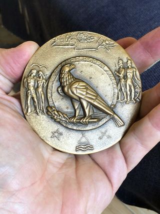 Rare Andrew Jackson - NYU Hall of Fame - MACO - 3.  25” Bronze Medal 8