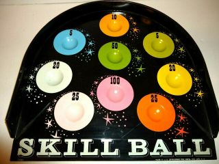 Vintage Rare Pressman Toy Corp Metal Tin Game Board Skill Ball 1101 -