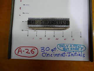 Letterpress Type - 30 Pt.  Cincinnati Initials (only A Few Letters,  But Rare)
