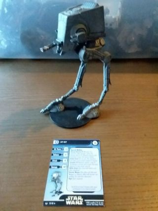 Star Wars Miniatures Rare At - St 33 With Card