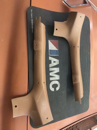 Amc Pacer Coupe Rear Upper C - Pillar Moldings Pair Rare