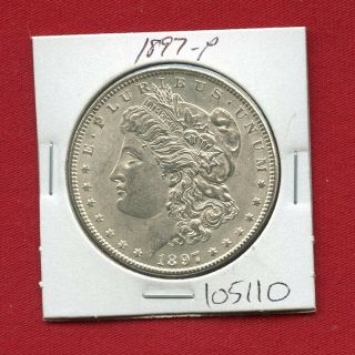 1897 Unc Morgan Silver Dollar 105110 Us Bu State Rare Coin Gem
