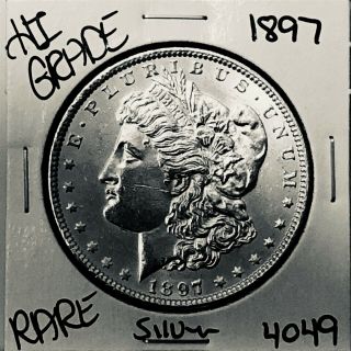 1897 Morgan Silver Dollar Hi Grade U.  S.  Rare Coin 4049