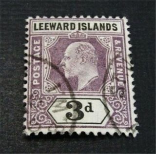 Nystamps British Leeward Islands Stamp 33 $60 Rare