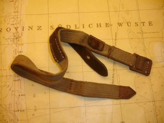 Ww2 German Web Strap Auxilliary Support Strap For Tent,  Desert Afrikakorps,  Rare