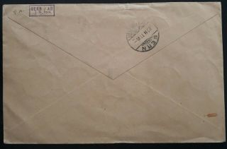 Rare 1916 Australia NW Pacific Islands stamps (10) on Cover to Switzerland 2