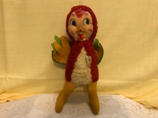 Vintage Stuffed Animal Rooster Gund Roostergund Rare Rubber Face Plush