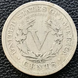1898 Liberty Head Nickel 5c Better Grade Rare 13056 2