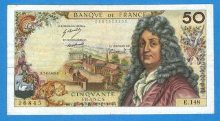 France 50 Francs 1969 Series E148 Rare