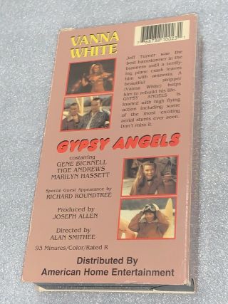VANNA WHITE GYPSY ANGELS (VHS) - VERY RARE OOP - 1995 American Home Entertainment 2