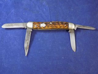 Rare Vintage Maher & Grosh 4 Blade Pocket Knife Toledo Ohio 4 "