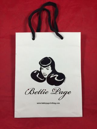 Rare Vtg Shopping Bag Bettie Page Clothing Girlie Pinup Art