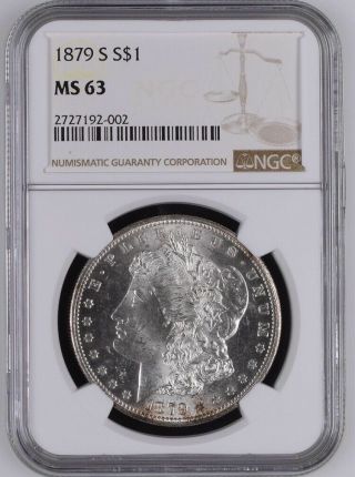 1879 S Us Morgan Silver Dollar $1 Ngc Ms 63 State Uncirculated Rare Coin