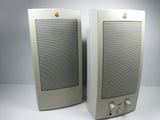 Vintage Apple Design Powered M6082 Computer Speakers RARE READ 8