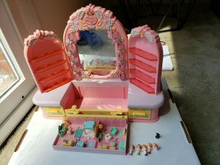 1990 Polly Pocket Bluebird Pajama Party Dressing Table Rare Almost Complete