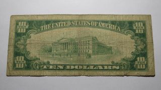 $10 1929 Baltimore Maryland MD National Currency Bank Note Bill Ch.  1413 RARE 3