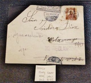 Nystamps Mexico Stamp Early Cover Rare Seal Paid: $45