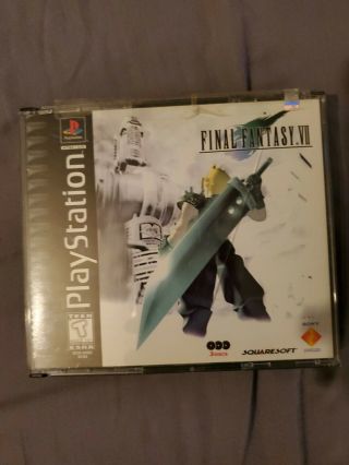 Final Fantasy Vii (sony Playstation 1,  1997) Black Label Rare Vintage