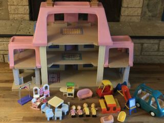 Little Tikes Grand Mansion Dollhouse With Acessories Rare