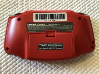 Nintendo Gameboy Advance Zellers Red Console Handheld System RARE 3