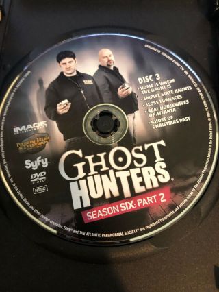 Ghost Hunters: Season Six,  Part 2 (DVD,  2011,  3 - Disc Set) RARE OOP Syfy Haunting 5