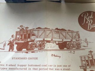 Rare Red Ball Scale Models Ho Model Trains Train Kit 1878 Old Time Hopper Car