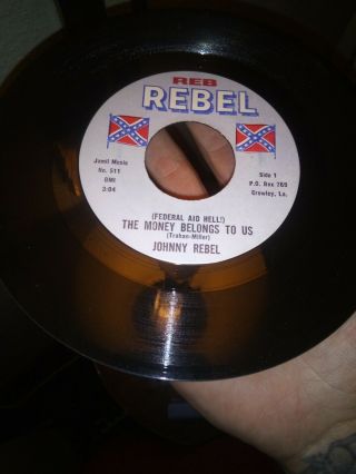 Johnny Rebel 45 " The Money Belongs To Us / Keep A Workin 
