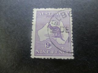 Kangaroo Stamps: 9d Violet 1st Watermark Cto - Rare (d24)