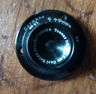 Antique Vintage Rare Carl Zeiss Jena Camera Lens F= 1.  5 Cm