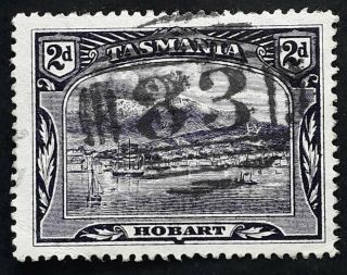 Rare Undated Tasmania Australia 2d Purple Pictorial Stamp Num 33 - Glenora