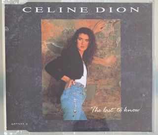 Celine Dion - The Last To Know Cd Single Rare Disc/insert