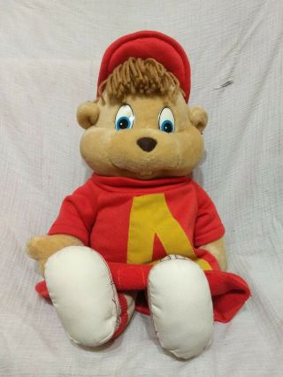 Htf 1990 Plush 15 " Alvin And The Chipmunks Stuffed Animal Vintage Quality Rare