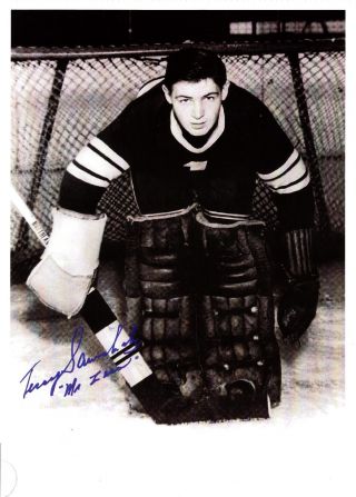 Terry Sawchuk " Mr.  Zero ",  All - Time Great Goalie - Very Rare