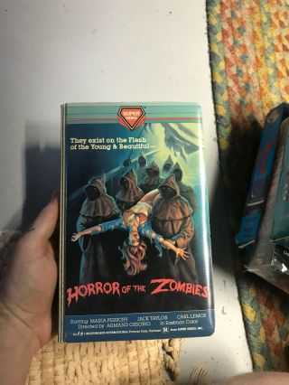 Horror Of The Zombies Horror Sov Slasher Rare Oop Vhs Big Box Slip