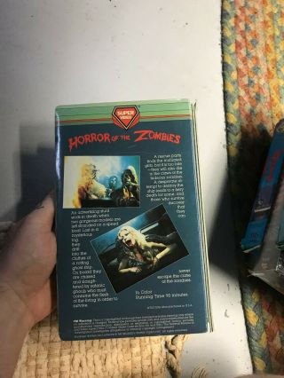 HORROR OF THE ZOMBIES HORROR SOV SLASHER RARE OOP VHS BIG BOX SLIP 2