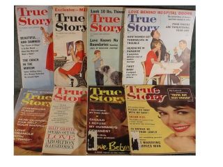 8 True Story Magazines 1962 Has Rare Kirk Douglas Issue Jan To May Aug Sept Dec
