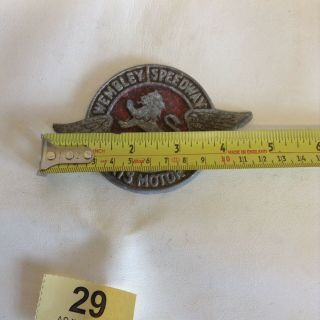 RARE WEMBLEY LIONS SUPPORTERS CLUB CAR SPEEDWAY BADGE 4