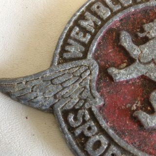 RARE WEMBLEY LIONS SUPPORTERS CLUB CAR SPEEDWAY BADGE 7