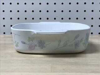 Rare VTG Corning Ware Casserole Dish A - 1 - B,  1L,  Pastel Bouquet Flower Pattern 4