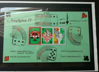 Holland Netherlands Bridge Championship 1977 Amphilex Poker Folder set MNH rare 2