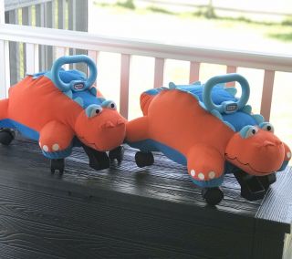 Little Tikes Pillow Racer Orange Dinosaur Ride - On Toddlers Toy Rare HTF 5