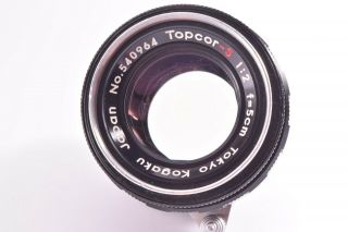 Rare Tokyo Kogaku Topcor - S lens 50mm/F2 Leica 39mm LMT screw mount 540964 2