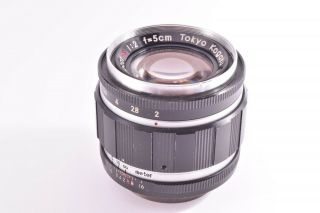 Rare Tokyo Kogaku Topcor - S lens 50mm/F2 Leica 39mm LMT screw mount 540964 6